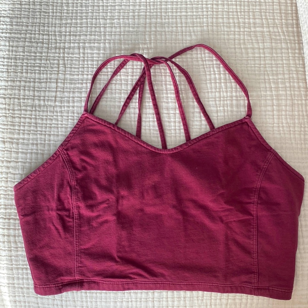 American Eagle Maroon Crop Top